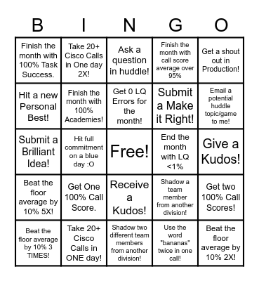 CLOSING BINGO! Bingo Card