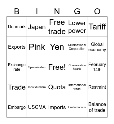 Introduction to Business- Paige Lota Bingo Card