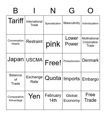 intro to business bingo haeden gilmore Bingo Card