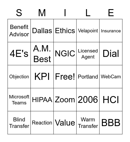 ESR Day One US Bingo Card