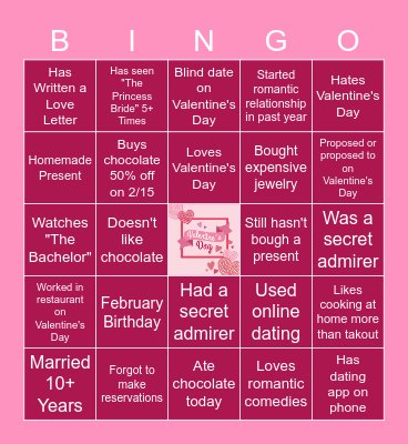 Month of Love BINGO Card