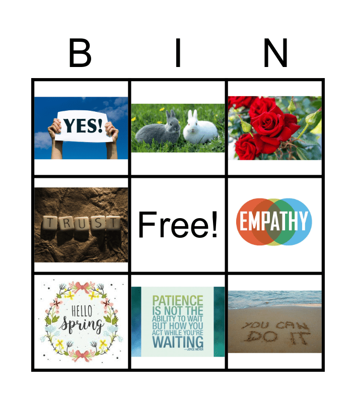 POSITIVE BINGO! Bingo Card