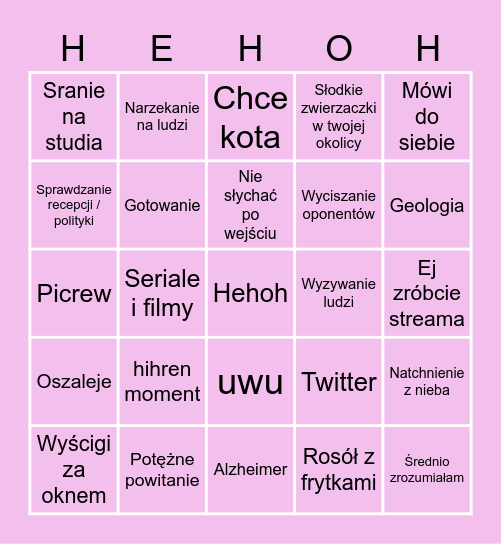 ihren Bingo Card