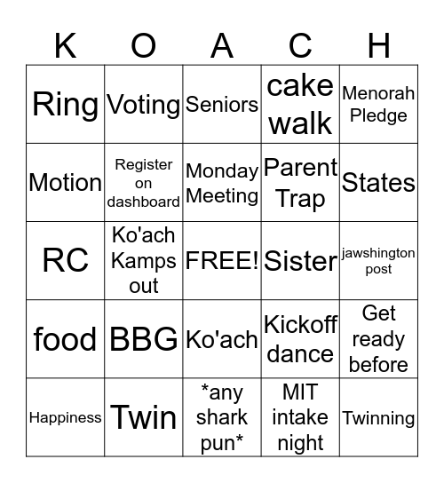 Twin Meeting-January 26 Bingo Card