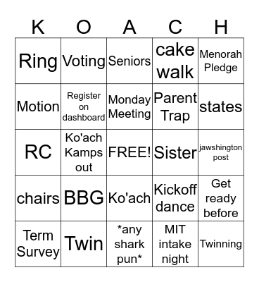 Twin Meeting-January 26 Bingo Card