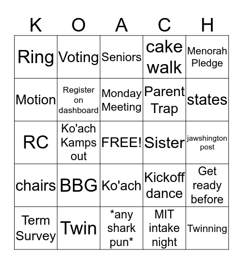 Twin Meeting-January 26 Bingo Card