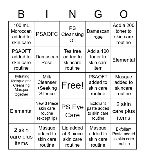 March Goals Bingo! Bingo Card