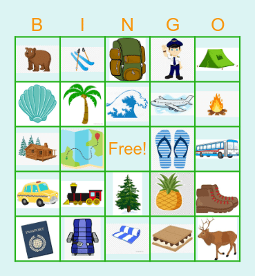 Vacation BINGO Card