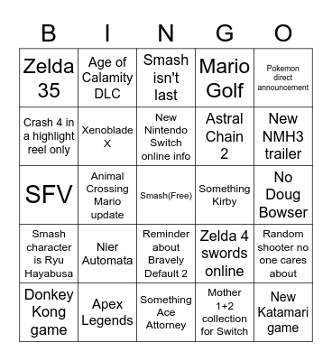 Direct Bingo Card
