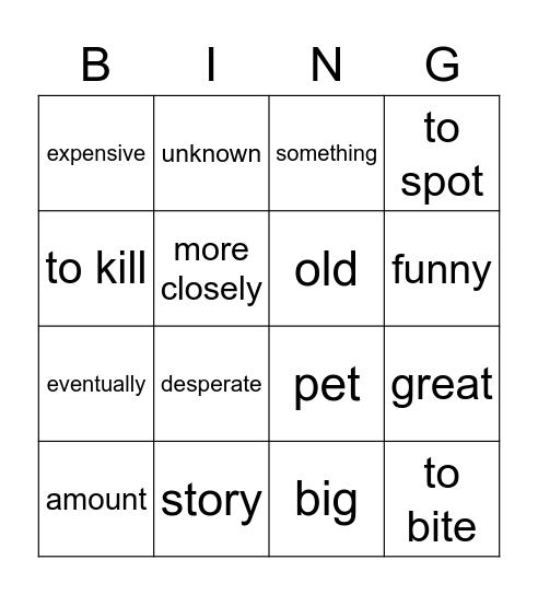 Bingo alle woordjes 2B Bingo Card