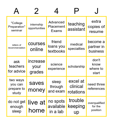 Project Hope BINGO 2 Bingo Card