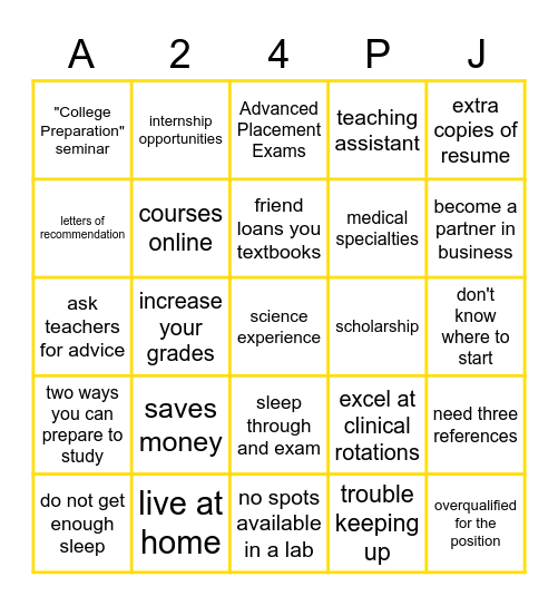 Project Hope BINGO 2 Bingo Card