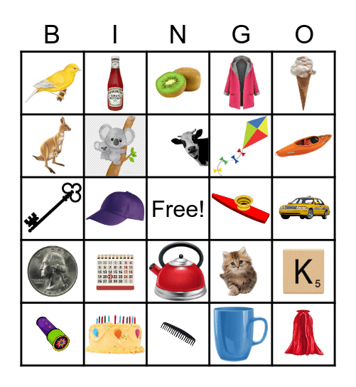 K is for Kindness Bingo Card