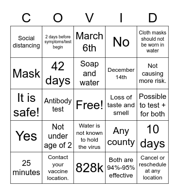 Anna Lamb Team Bingo Card