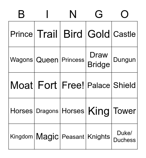 Magic Kingdom Bingo Card