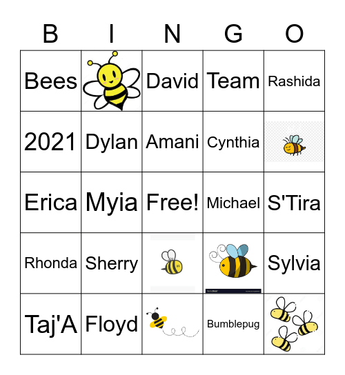 Bumblebees Bingo Card