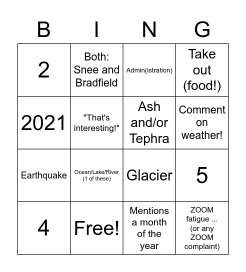 EAS Bingo - Atmos. Bingo Card