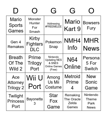 TJPhatty Predictions Bingo Card