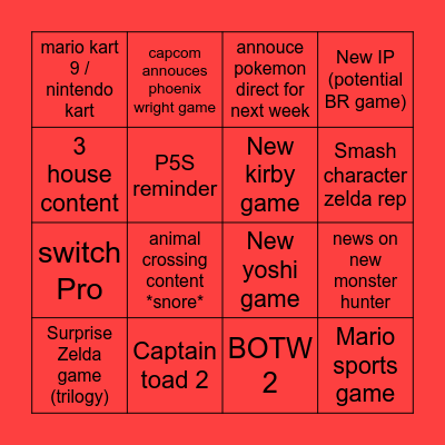 N3RVES DIRECT PREDICTIONS Bingo Card