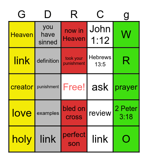 Wordless Book Bingo Card