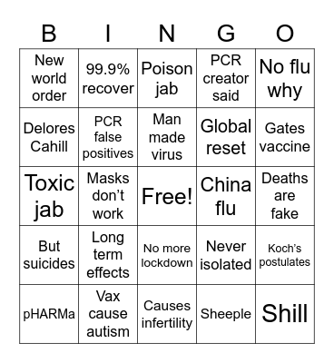 CT nutter Bingo Card