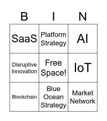 Startup Jargon Bingo Card