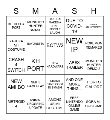 Direct Bingo Card