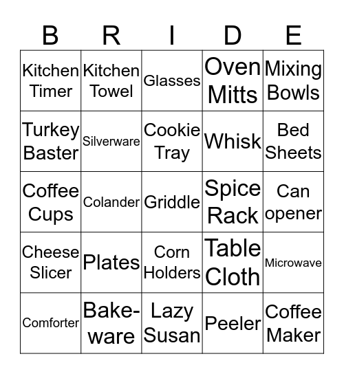 Catherine's Gift Bingo! Bingo Card