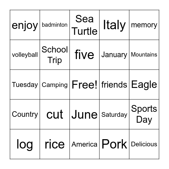 Bingo Card