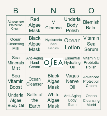 OSEA Bingo Card