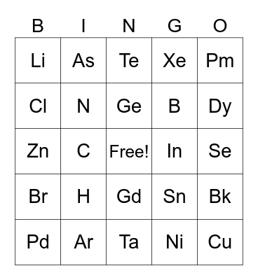 Fun Scie-A Bingo Bonanza Bingo Card
