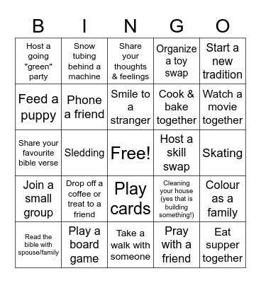 Building Family & Community Bingo Card