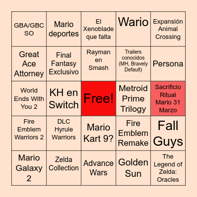 Direct 2021 Bingo Card