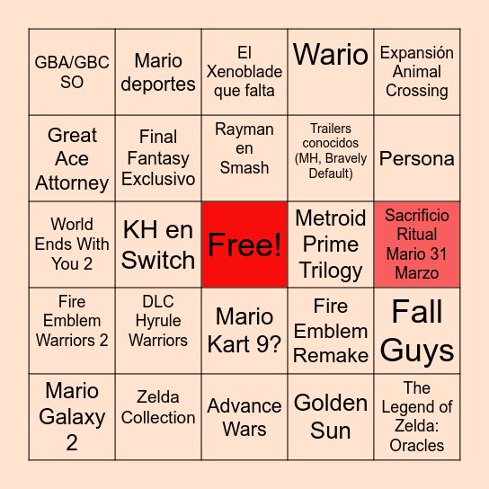 Direct 2021 Bingo Card