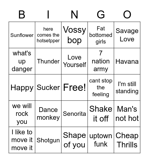 The Gang Bingo Card
