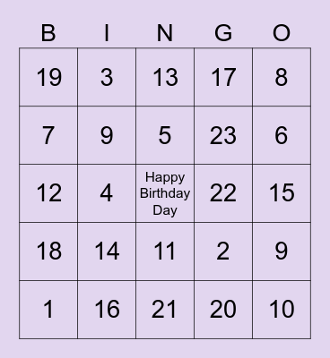 Queen G’s BINGO! Bingo Card