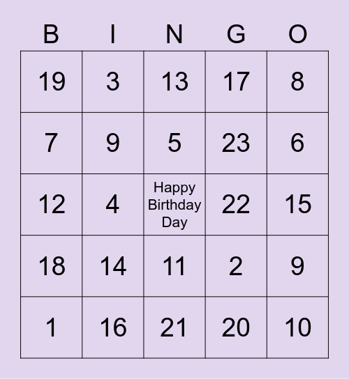 Queen G’s BINGO! Bingo Card