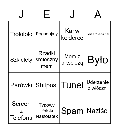 Bingo Poczekali Bingo Card