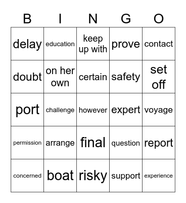 Too Young Bingo Card