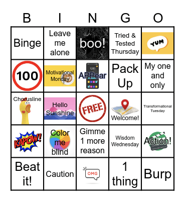 How AWEsome Thou Art? Bingo Card