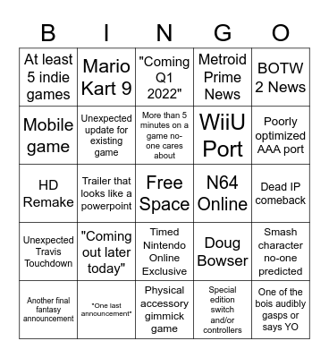 Direct Bingo Card