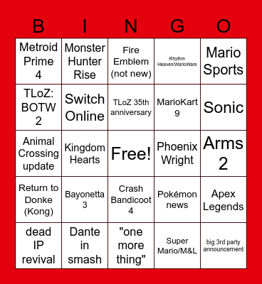 Direct Bingo Card