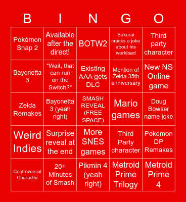 FEBRUARY DIRECT BINGO Card