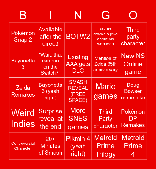 FEBRUARY DIRECT BINGO Card