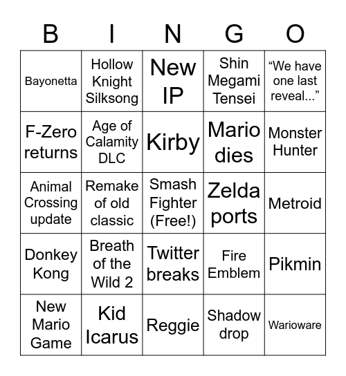 Return of the Prodigal Direct Bingo Card