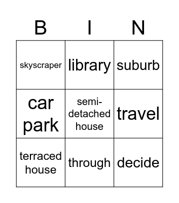 Bingo B1D Bingo Card