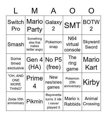 Direct 2/17/21 Bingo Card