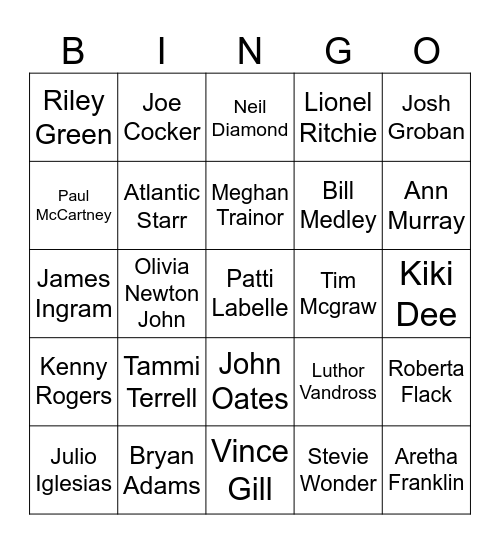 Duets New 2026 Bingo Card