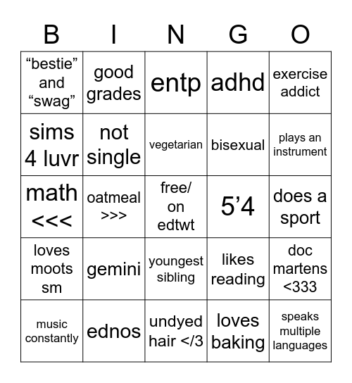 Bee-ngo Bingo Card