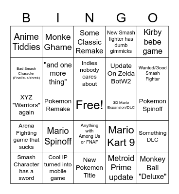 Direct Predictions Bingo Card